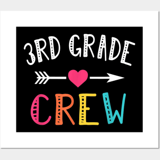 Third Grade Teacher T-Shirt Back To School 3rd Grade Crew Posters and Art